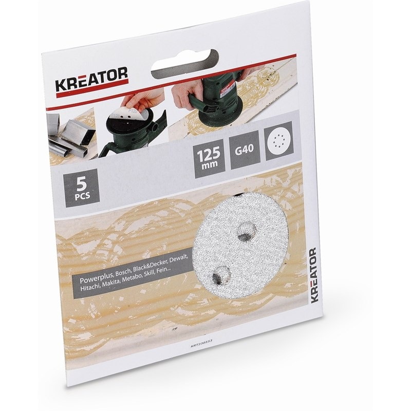 Brusný papír Kreator 125mm na barvu G40