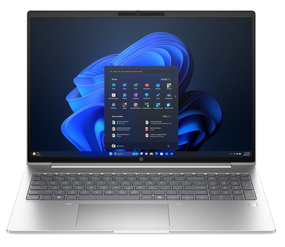 Notebook HP ProBook 4 G2a 16" stříbrný Při práci s dokumenty a tabulkami využijete podsvícenou klávesnici s numerickou částí, která usnadňuje psaní i zadávání čísel.