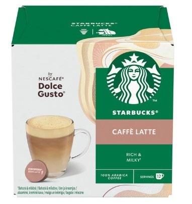 Kapsle pro espressa Starbucks Dolce Gusto® Caffe Latte (12 ks)