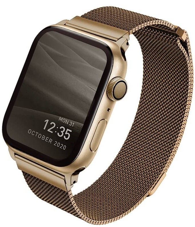 Řemínek Uniq Dante na Apple Watch 42/44/45/49mm zlatý