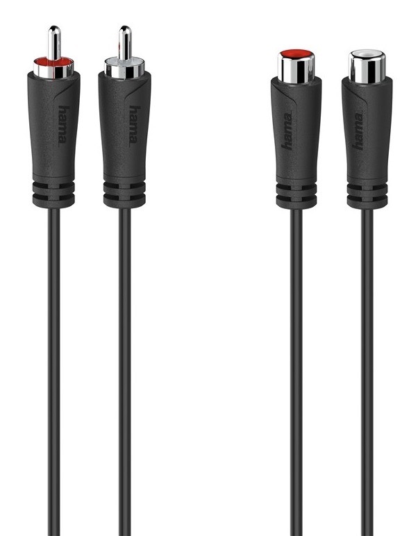 Kabel Hama 2x cinch / 2x cinch, 3m černý