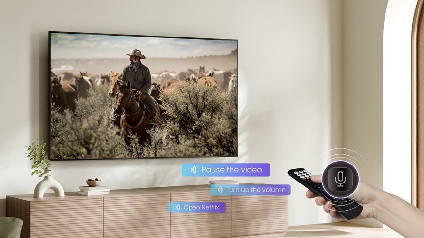 Televize Hisense 43E7Q, hlasové ovládání