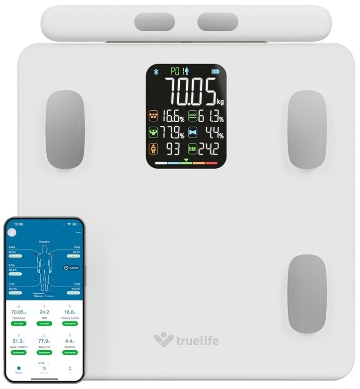 Osobní váha TrueLife FitScale W8 BT White bílá