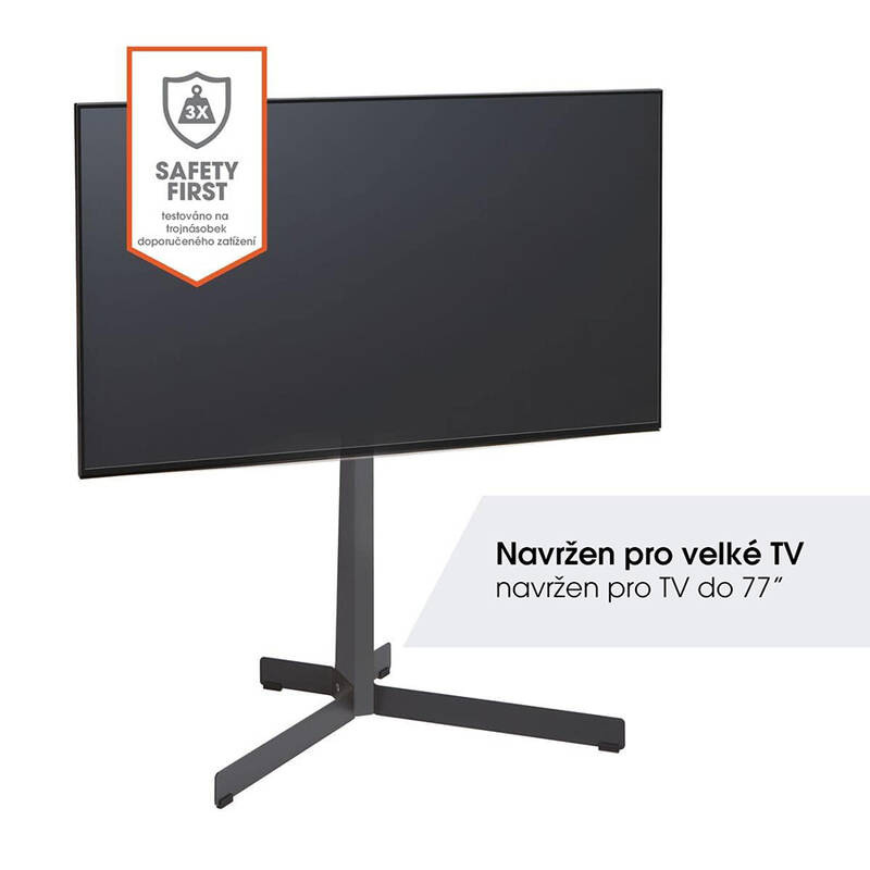 Stojan pro TV Vogel’s TVS 3695W pro úhlopříčky 40" až 77", nosnost 50 kg bílý/dřevo