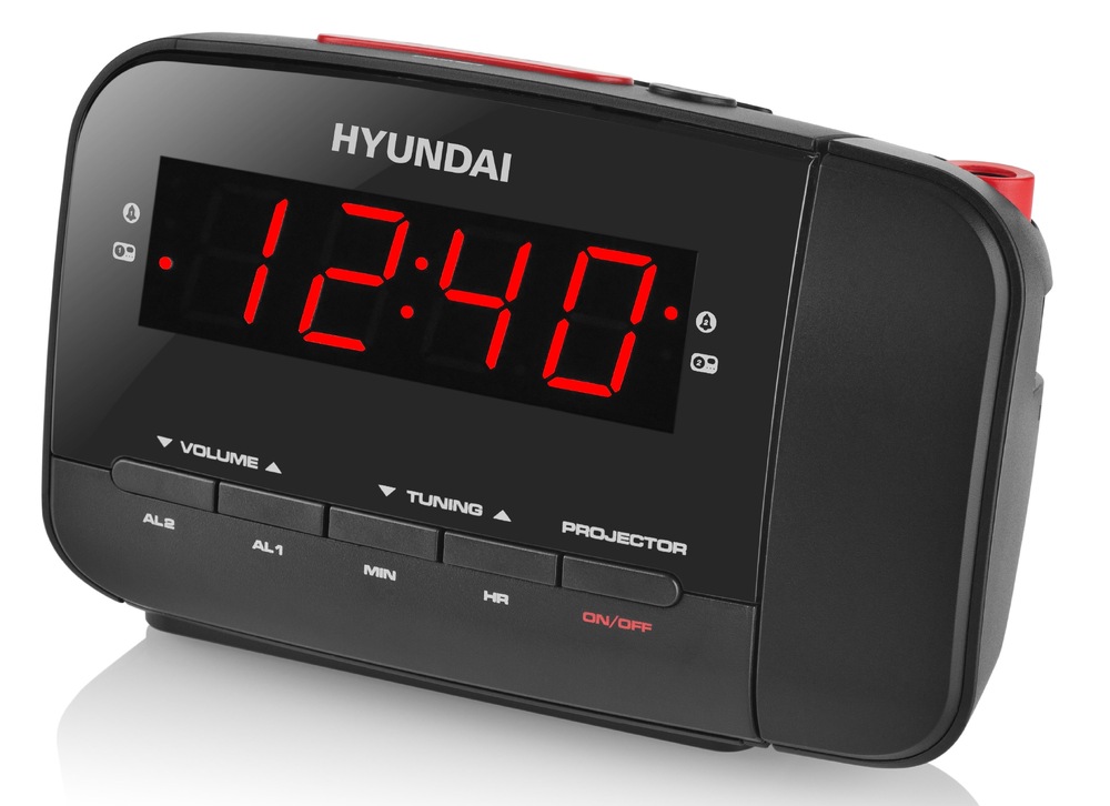 Radiobudík Hyundai RAC 481 PLLBR černý/červený