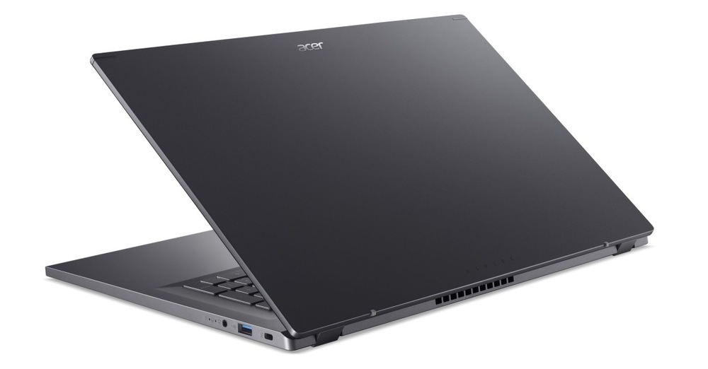 Notebook Acer Aspire 17 (A17-51M-962H) šedý Pootevřený notebook Acer Aspire 17 (A17-51M-96TM) zezadu