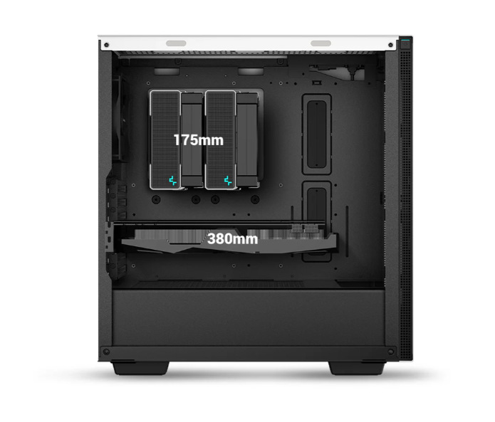 Case DeepCool CH510 WH bílá DeepCool CH510 WH nabízí velkorysý prostor pro chlazení