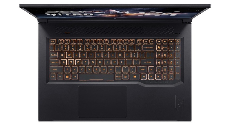 Acer Nitro V 17 AI zaujme i klávesnicí promyšlenou do posledního detailu