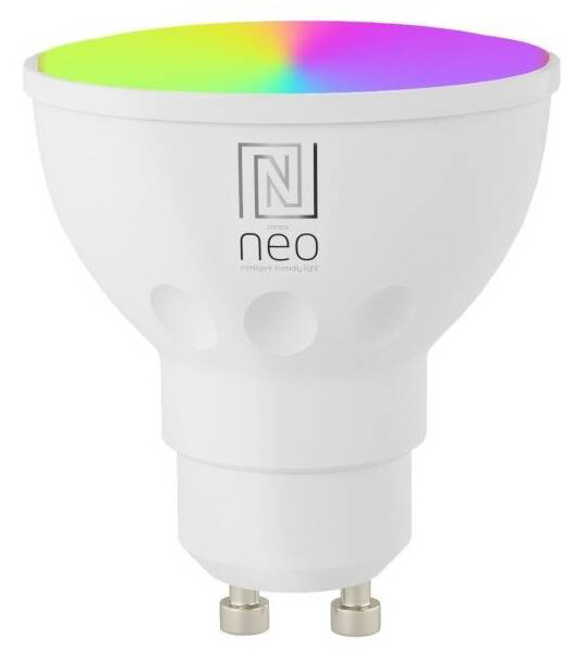 Chytrá žárovka IMMAX NEO SMART LED GU10 6W RGB+CCT barevná a bílá, stmívatelná, WiFi
