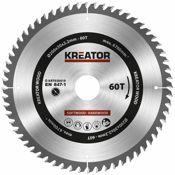 Kotouč pilový Kreator KRT020419 200mm 60T