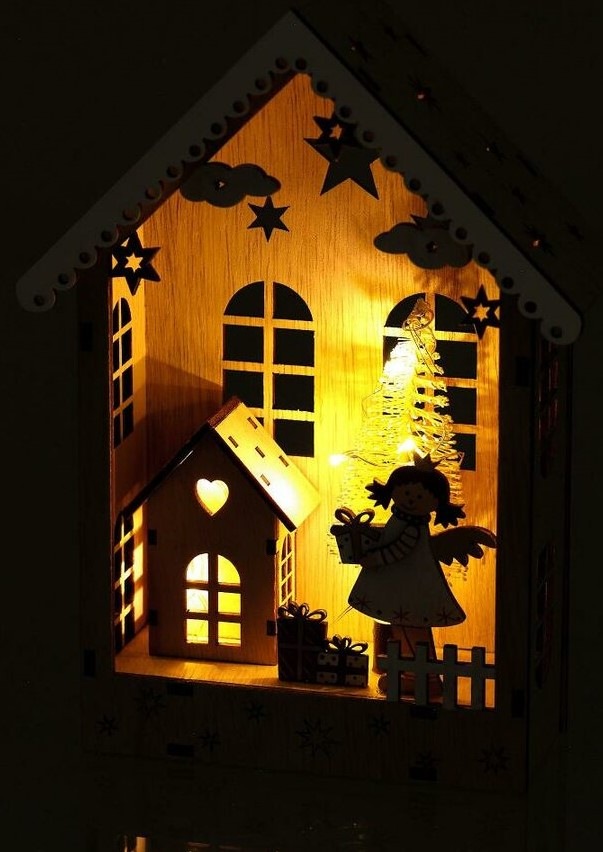 Vánoční osvětlení RETLUX RXL 503, domek s andělem, 6 LED, teplá bílá Vánoční osvětlení RETLUX RXL 503, domek s andělem, 6 LED, teplá bílá