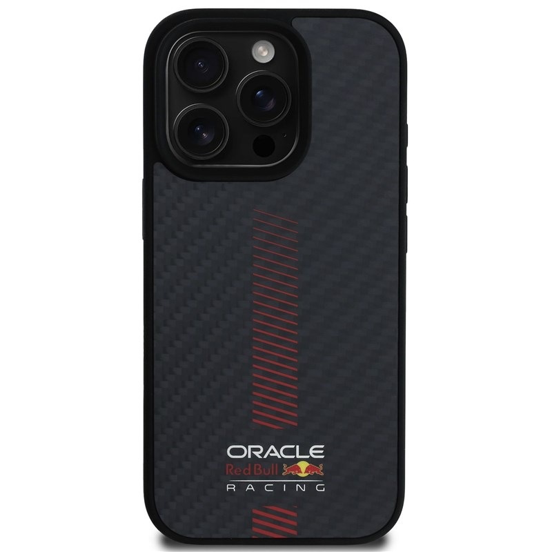 Kryt na mobil Red Bull Carbon Powerbar MagSafe na Apple iPhone 16 Pro Max černý
