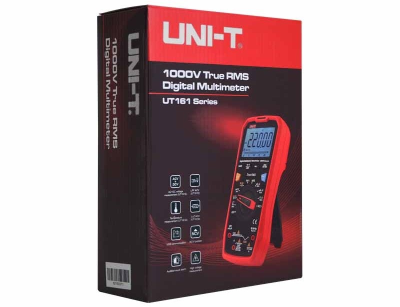 Multimetr UNI-T UT161E je napájen 4× AAA bateriemi a automatickým vypínáním