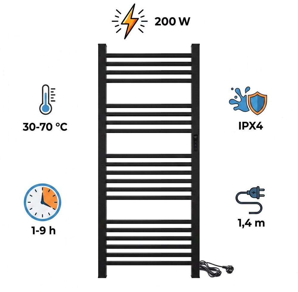 Sušák na prádlo Solight má nastavitelnou teplotu 30–70 °C