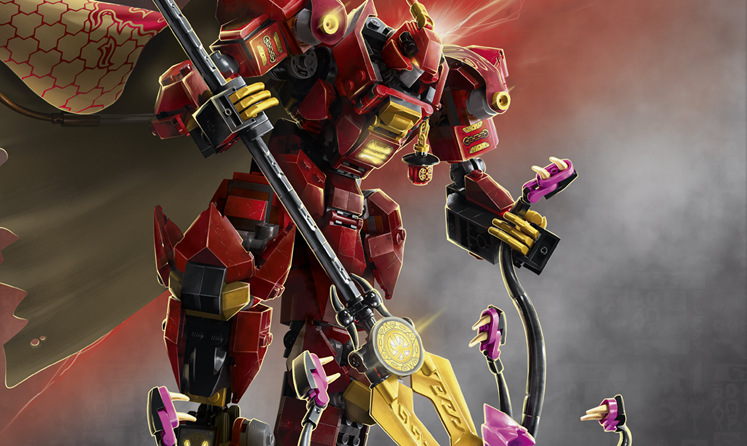 Stavebnice LEGO® NINJAGO® 71846 Robot Ohnivého rytíře Model z 996 dílků měří přes 26 cm a stane se výrazným kouskem ve fanouškovské sbírce.