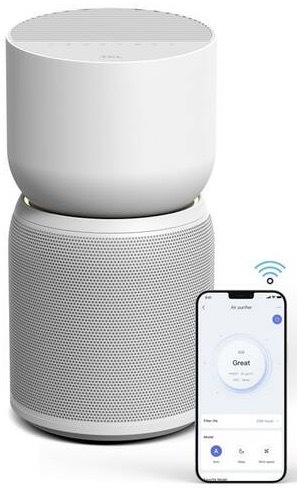 Čistička vzduchu TCL Breeva A3WW, Wi-Fi bílá