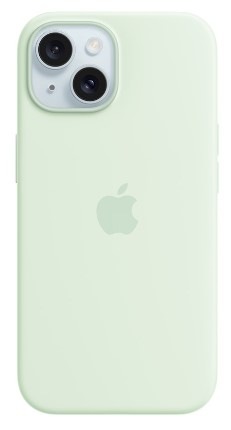 Kryt na mobil Apple iPhone 15 Silicone Case s MagSafe - světle mátový