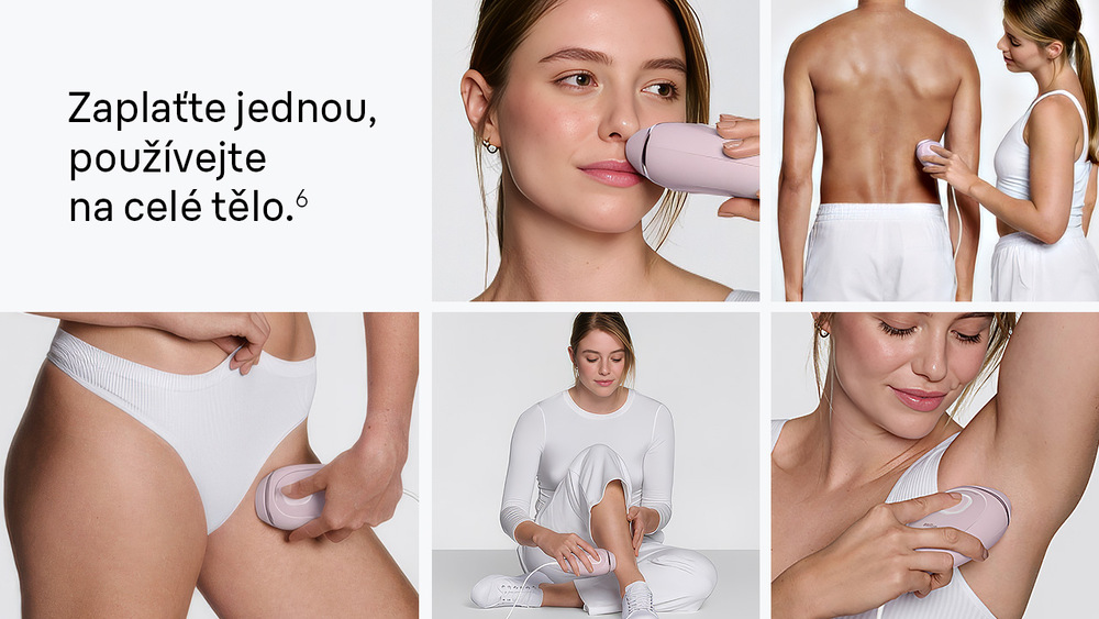 Použití Braun IPL1111 Silk·expert Mini na různé části těla