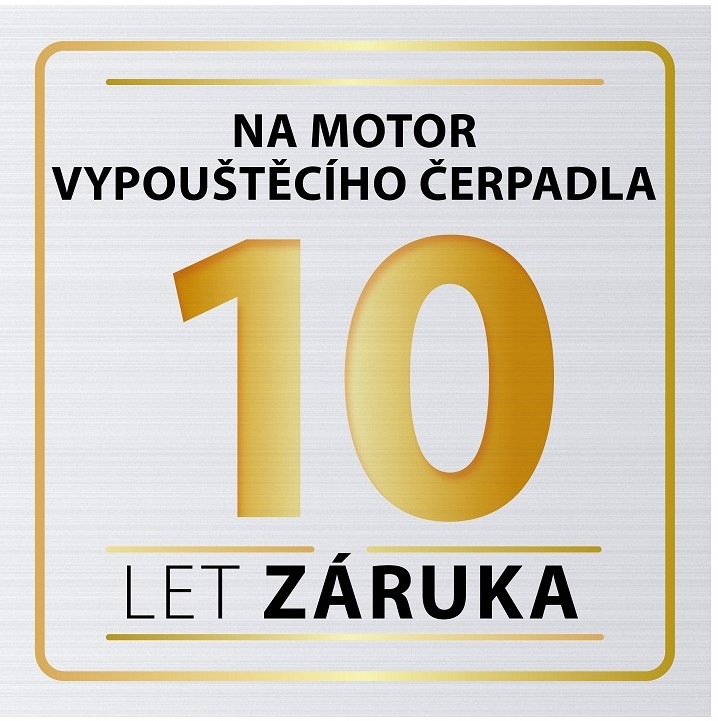 Detail obrázku záruky na 10 let.