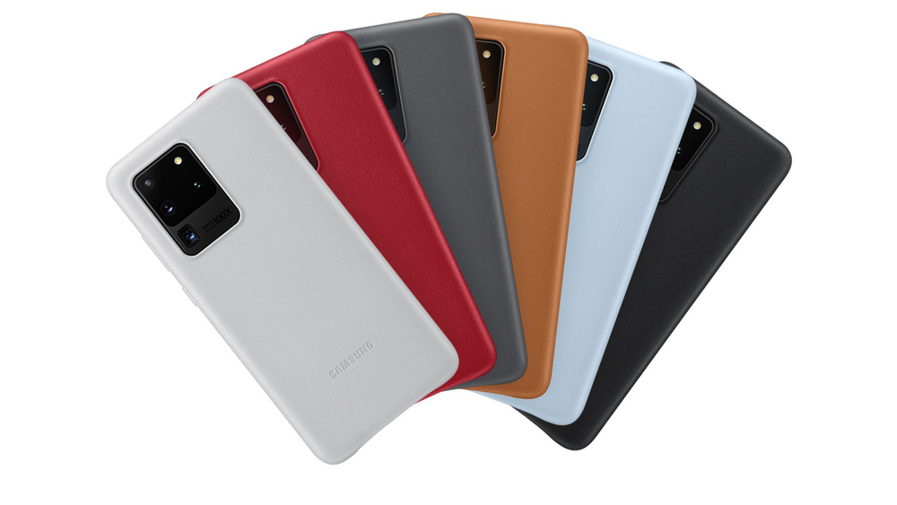 Kryt na mobil Samsung Leather Cover na Galaxy S20 Ultra červený Kryt na mobil Samsung Leather Cover na Galaxy S20 Ultra červený