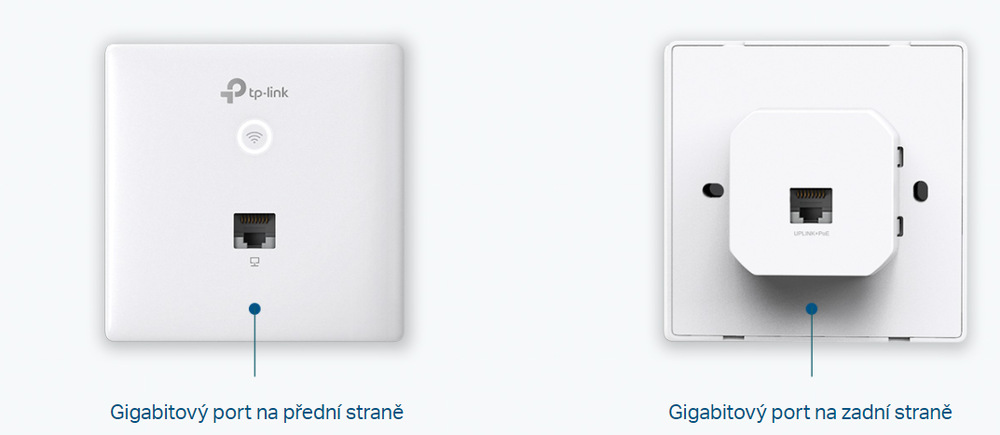 Přístupový bod (AP) TP-Link EAP230 Wall, Omada SDN Přístupový bod (AP) TP-Link EAP230 Wall, Omada SDN