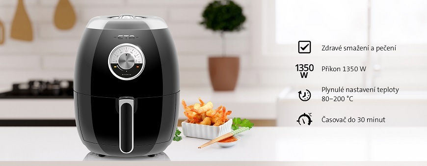Fritéza horkovzdušná ETA Storio 6172 90020 černá horkovzdušná fritéza ETA Storio 01