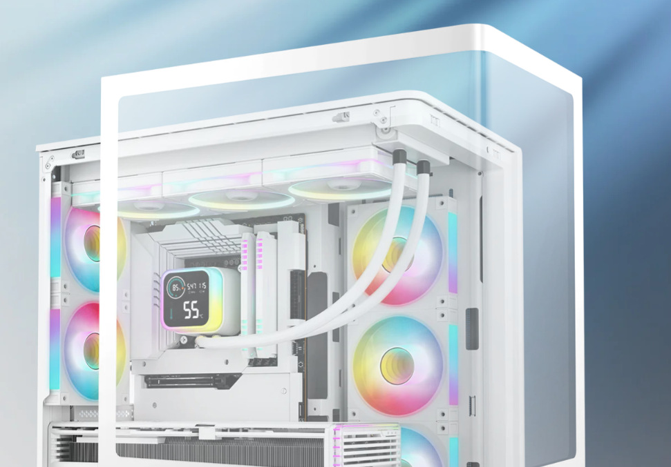 DeepCool CG590U 5F má panoramatický skleněný kabel, který vystaví hardware