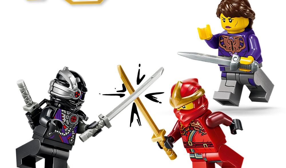 Model LEGO NINJAGO potěší fanoušky od 14 let a díky kombinaci auta, motorky, minifigurek a zbraní se skvěle hodí do sbírky nindžovských modelů.