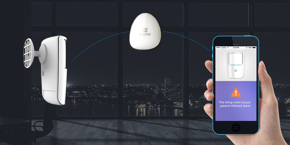 Detektor pohybu EZVIZ T1 Wireless 868MHz, 12×12m/100° Detektor pohybu EZVIZ T1 Wireless 868MHz, 12×12m/100°