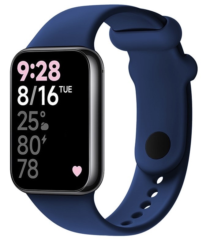 Řemínek FIXED Silicone Strap na Xiaomi Redmi Watch 5/4/6/6 NFC, Smart Band 9 Pro/8 Pro modrý