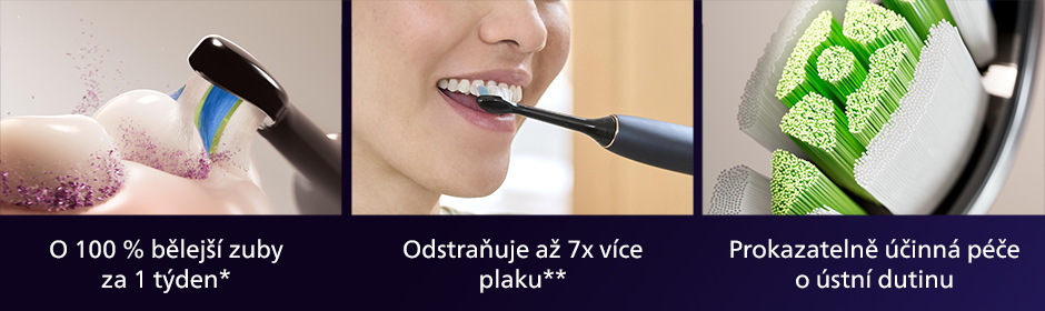 Náhradní hlavice Philips Sonicare Optimal White HX6068/88 (8 ks) černá Philips HX6068/88 Sonicare Optimal White