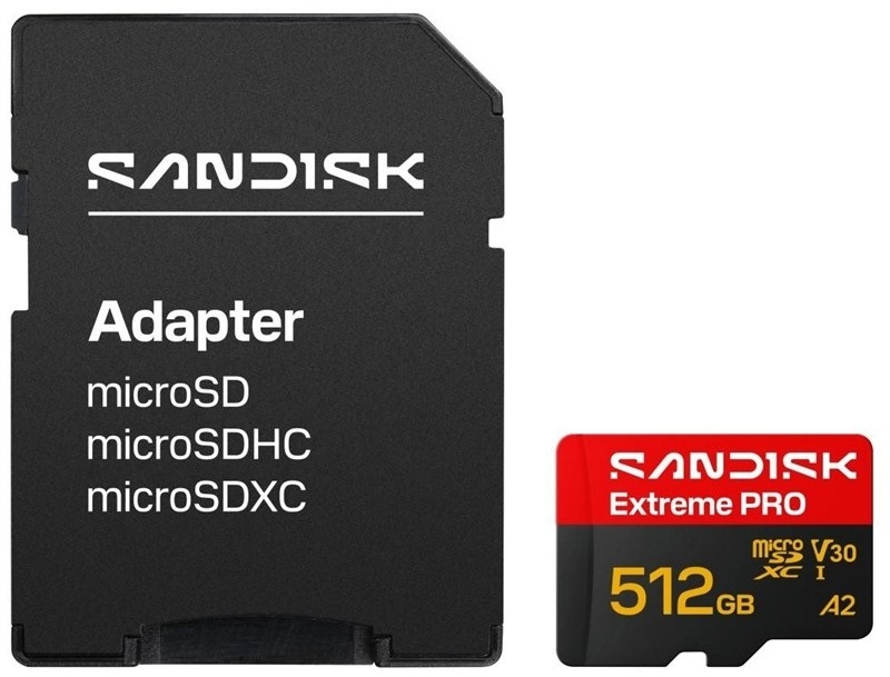Paměťová karta microSD SANDISK Extreme PRO 256GB s adaptérem