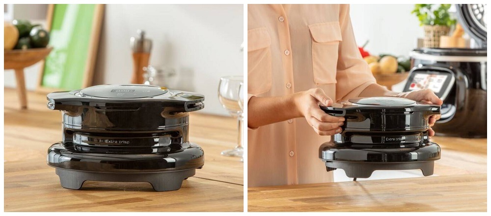 Poklice Tefal multifunkční EY150830 Extra Crisp Lid černá