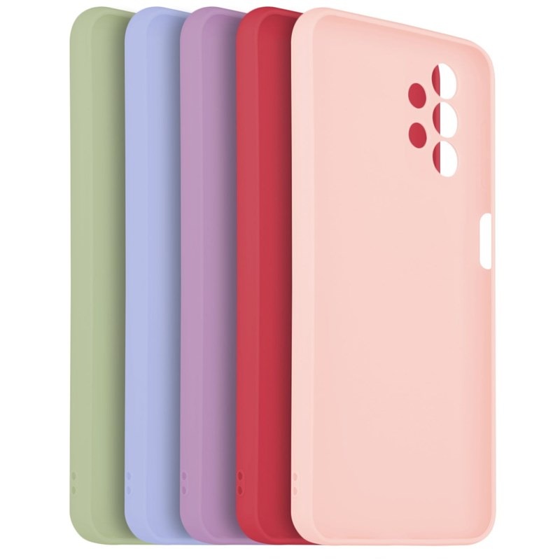 Set krytů na mobil FIXED Story na Samsung Galaxy A13 červený/modrý/zelený/růžový/fialový