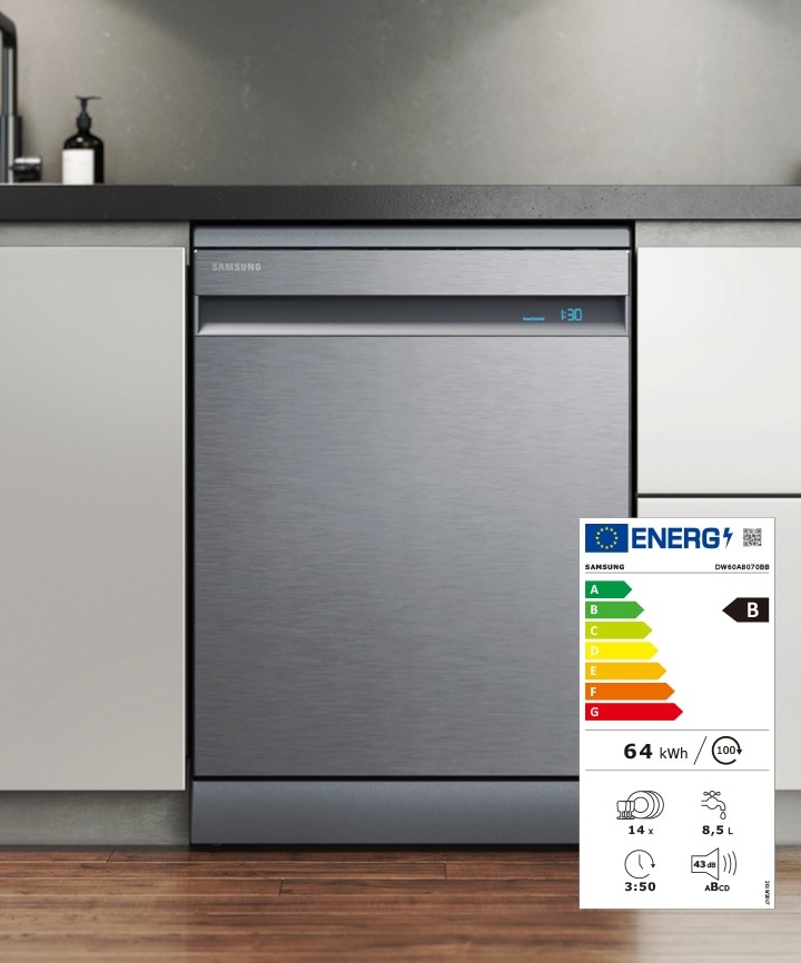 Myčka nádobí Samsung DW60A8060IB/ET Myčka s energetickým štítkem energetické třídy B