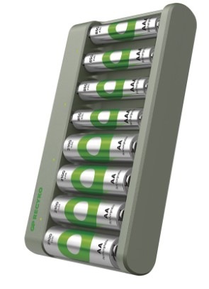 Nabíječka GP Eco E821 + 4× AA 2100 + 4× AAA 850