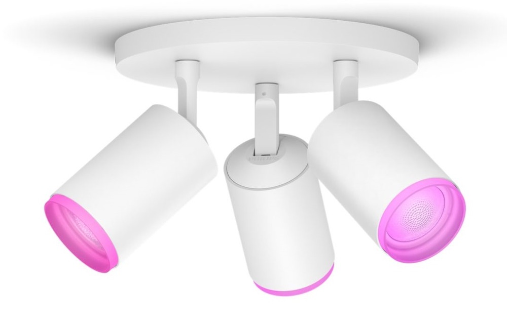 Bodové svítidlo Philips Hue Fugato White and Color Ambiance 3 Spot bílé