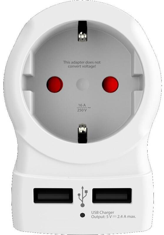 Cestovní adaptér SKROSS UK USB pro použití ve Velké Británii, vč. 2x USB 2400mA