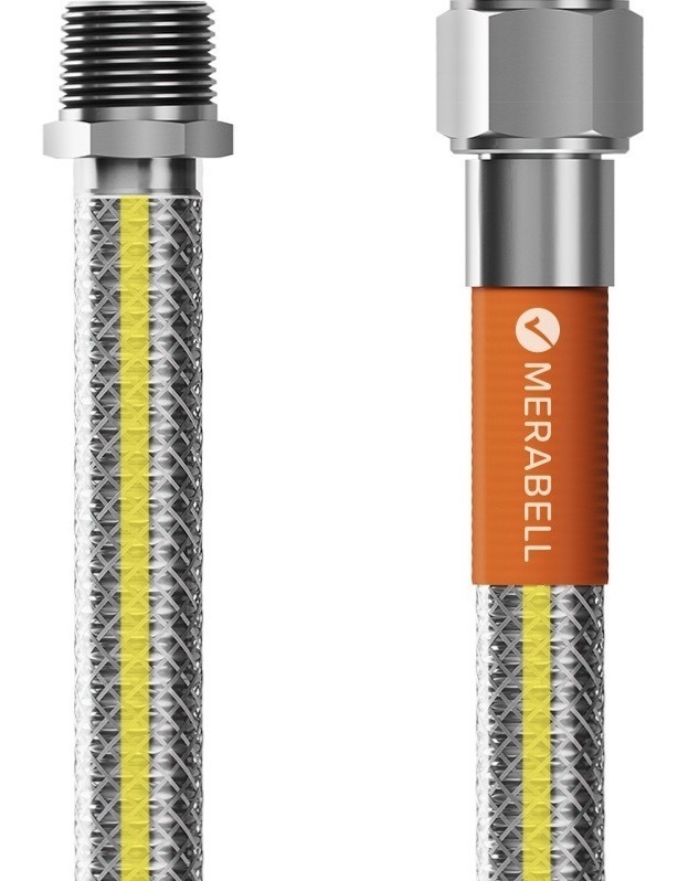 Hadice plynová připojovací Merabell R1/2"-Rp1/2" 75cm
