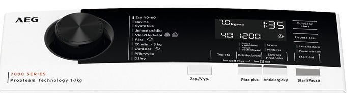 Ovládací panel pračky AEG LTR7E373AC řady 7000 ProSteam