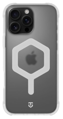 Kryt na mobil Tactical MagForce Hexagon na Apple iPhone 16 Pro Max v bílo-průhledné barvě