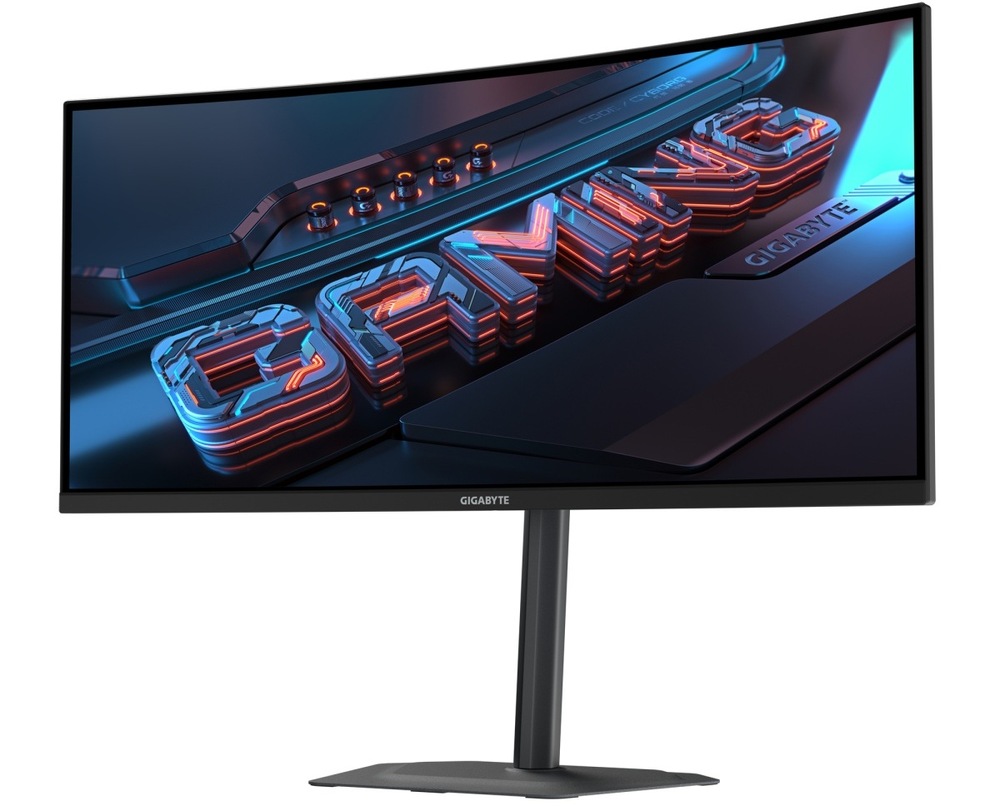 Herní monitor GIGABYTE G34WQC2 34",LED podsvícení, IPS panel, 1ms, 4000: 1, 450cd/m2, 3440 × 1440, - černý