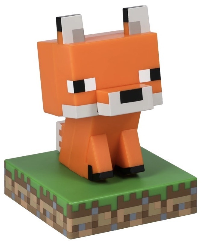 Dekorativní LED Paladone Minecraft Liška zelená/oranžová