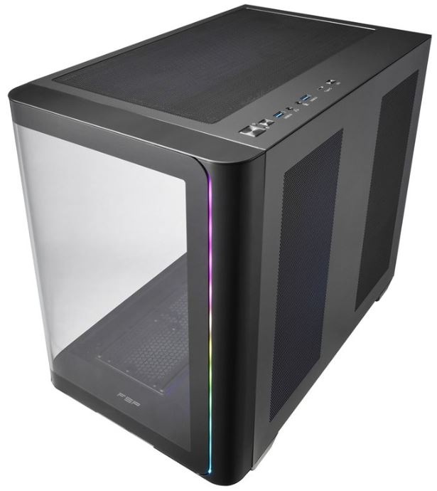 PC skříň Fortron M580-BA v detailu z boční strany