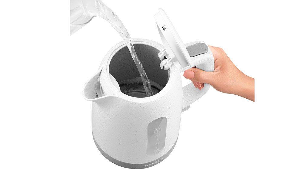 Rychlovarná konvice Sencor SWK 1738WH, 1,7 l bílá Automatické otevírání pro obsluhu jednou rukou