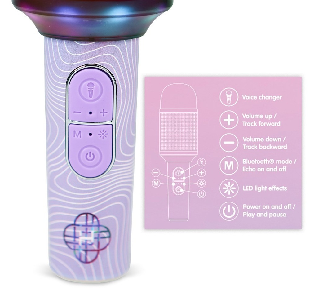 Karaoke mikrofon OTL Technologies K-Pop Demon Hunters PopSing 2 fialový Karaoke mikrofon OTL