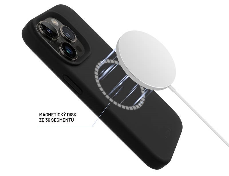 Kryt na mobil FIXED MagFlow s podporou MagSafe na Apple iPhone 14 Pro Max černý
