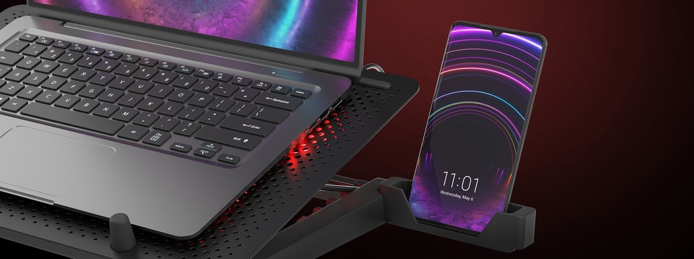 Chladící podložka pro NTB Genesis OXID 550, LED, pro 17,3" černá Genesis OXID 550 (NHG-1411)