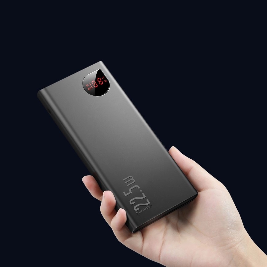 Powerbanka Baseus Adaman 10000 mAh 22,5W 2x USB/Lightning/USB-C černá Powerbanka Baseus Adaman 10000 mAh 22,5W 2x USB/Lightning/USB-C, černá