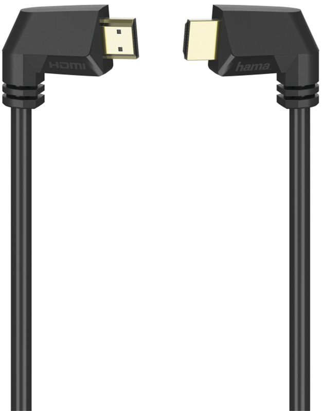 Kabel Hama HDMI, 4K, kolmý, 1,5m - černý